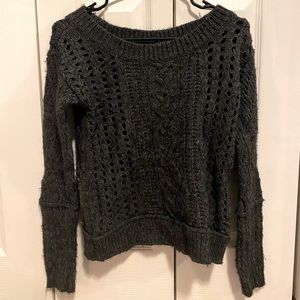 Grey AE Crochet Sweater (M)